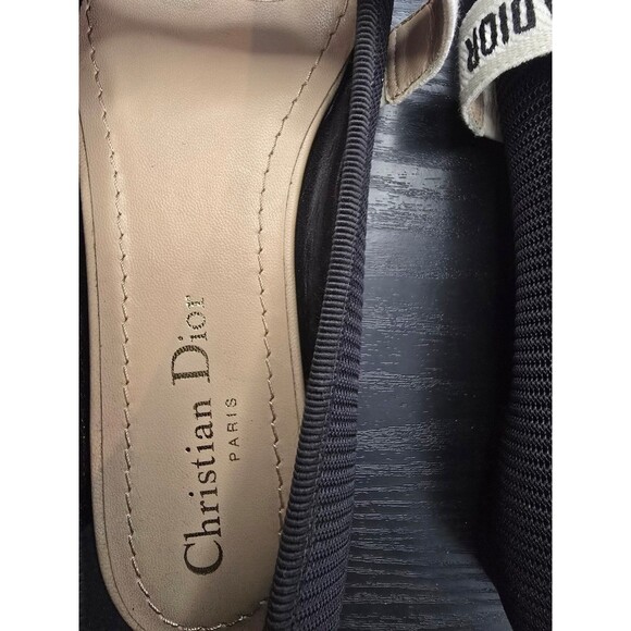 CHRISTIAN DIOR black ballet flats women's size 36.5 - Picture 8 of 9